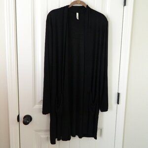 Celeste Long Black Cardigan 1XL
